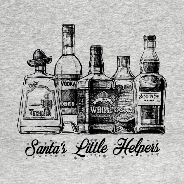 Santa's Little Helpers (black) by theshirtsmith